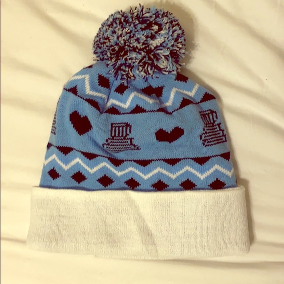 Slyfur Accessories - Slyfur White Blue Beanie with Book Designs